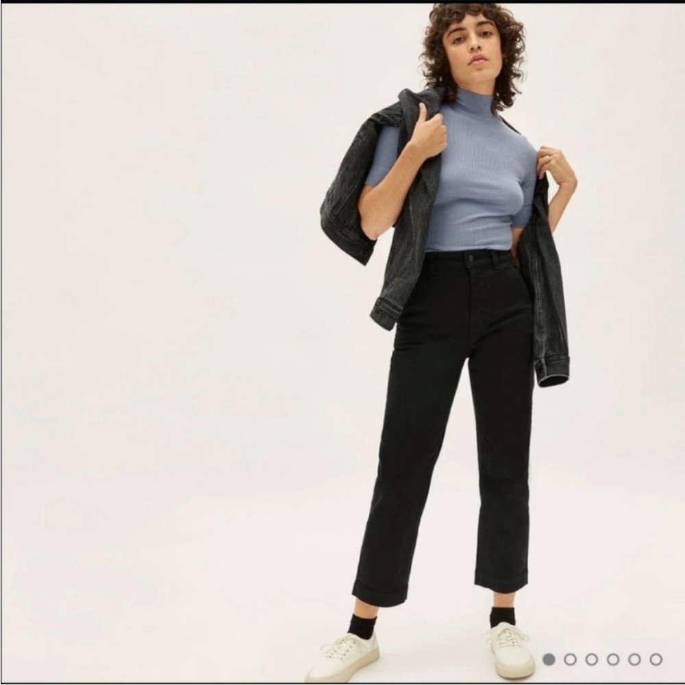 Everlane Black Straight Jeans Matte Finish